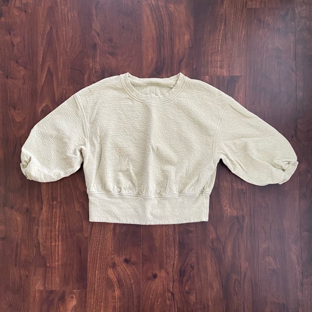 Lululemon Textured Crewneck Pullover Dew Green Size 8
